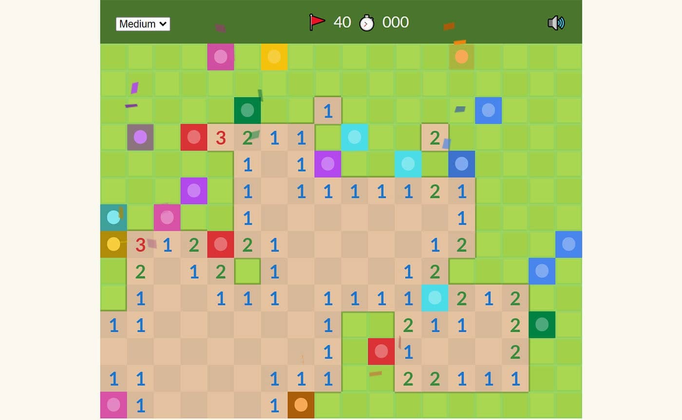 Preview image showing Minesweeper game made by Rafal Nawojczyk